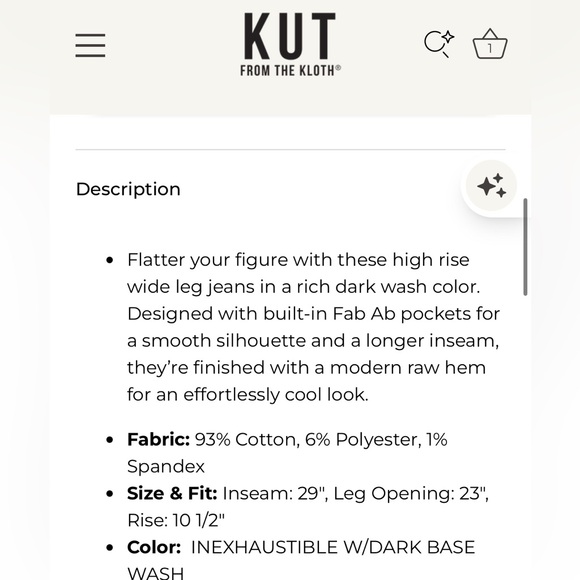 Kut from the Kloth Dark Blue Flare Jeans - Picture 7 of 7